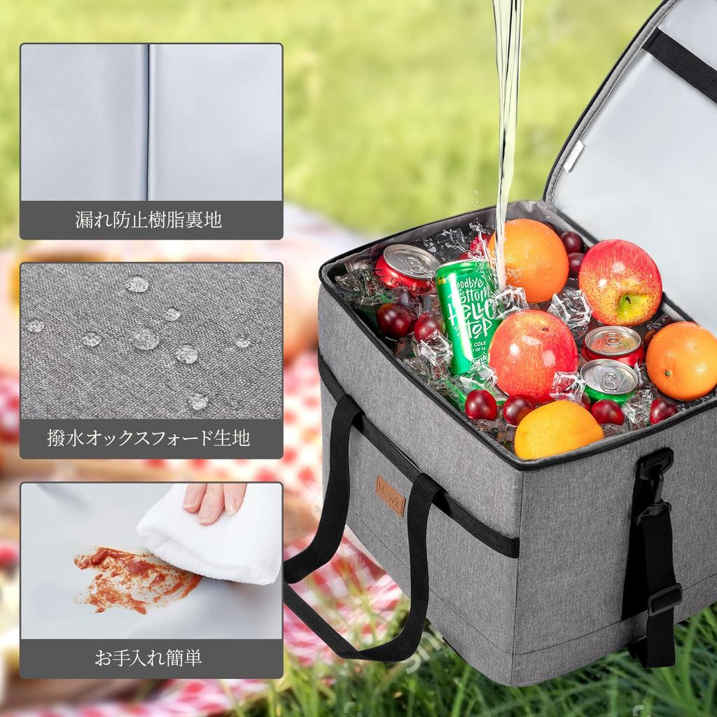 Lifewit Soft Cooler Large Thermal Cold Large Can Be Handbag и отлично подходит для серой коробки, 35 л, 3-слойная изоляция, изоляция, сумка, емкость, складная,