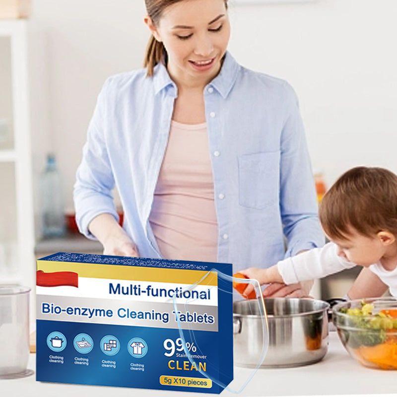 Многофункциональные биоферментные чистящие таблетки для стиральной машины, шипучие таблетки для чистки тканей и одежды