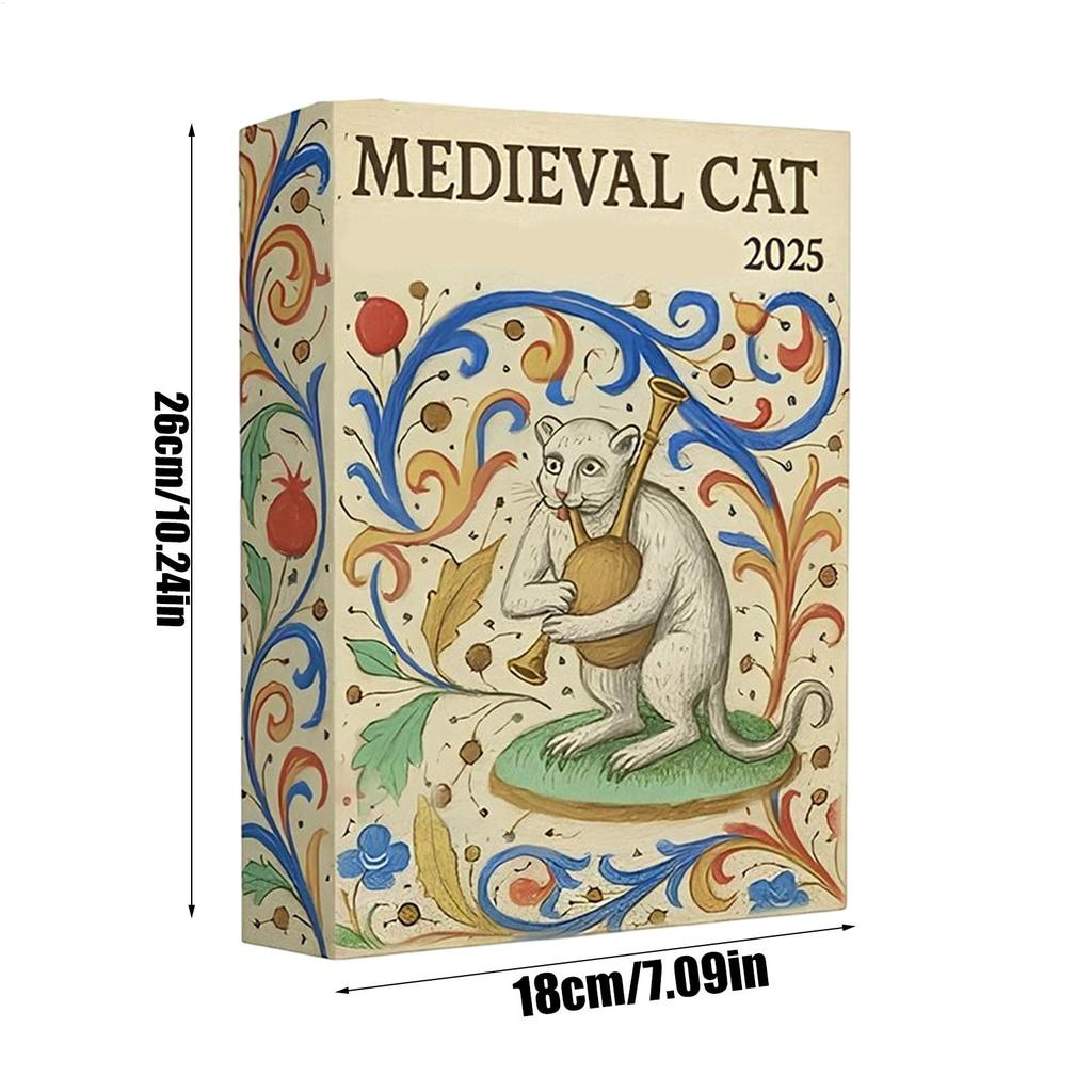 Medieval Cat Advent Calendar 2025,24 Day Christmas Countdown Calendar,Cat Christmas Tree Decoration Advent Calendars with 24 Different Kitten Designs,