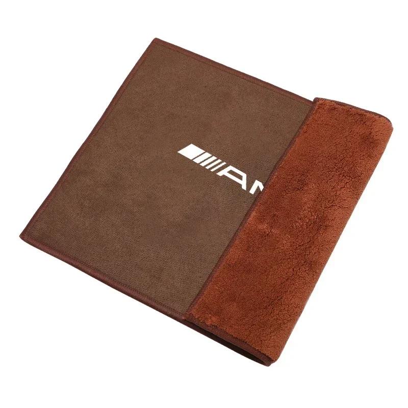 Car Sticker Hot 2026 New For Benz Car Towel Suede Coral Velvet Double-sided Car Cleaning Cloth For Mercedes benz A B R G Class G