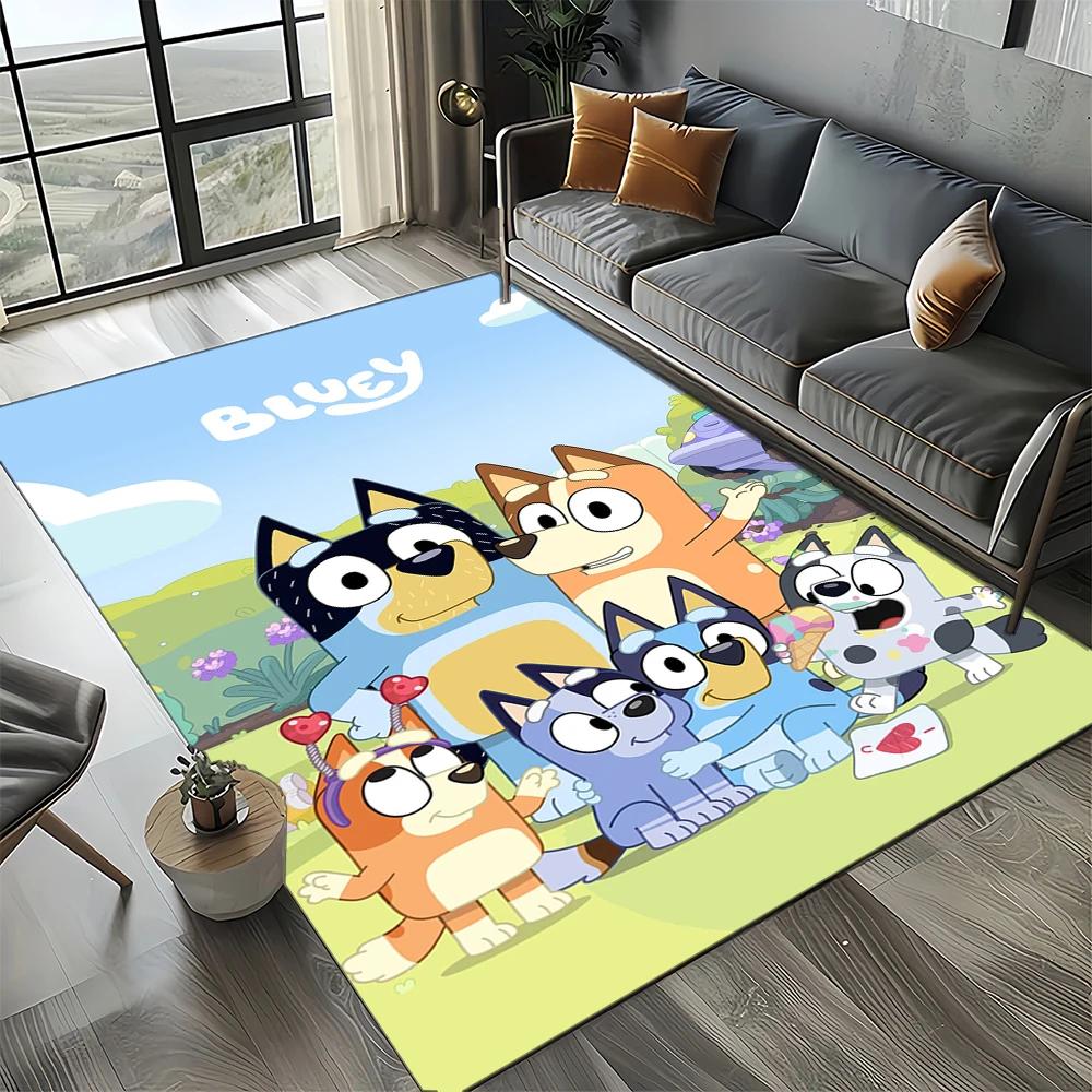 27 Style New B-Blueys Family Cartoon Dog Carpet Rug for Living Room Bedroom Home Sofa Decoration,Kids Play Non-slip Floor Mat