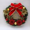 12 Inch Christmas Wreath Decoration for Front Door Artificial Wreath with Bells Balls Bows for Indoor Outdoor Holiday Decor