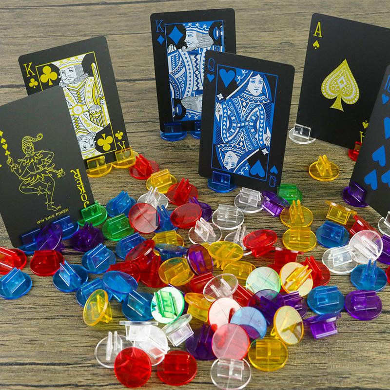 20 шт./лот прозрачная пластиковая подставка для карточек для настольных игр держатель для карт игровые аксессуары