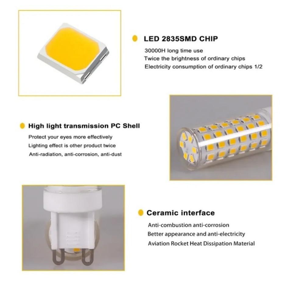 Светодиодная лампа 3 Вт 5 Вт 7 Вт G4 G9 E14 Светодиодная лампа переменного тока 220 В Светодиодная кукурузная лампа SMD2835 Угол луча 360 Заменить галогенную люстру