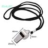 Number 6 Shape Stainless Steel Referee Whistle Loud Sports Lanyard Lightweight Anti-rust