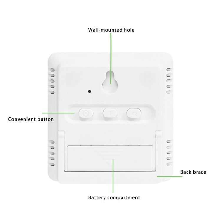 Современные цифровые ЖК-часы с отображением времени, даты, температуры, влажности, на батарейках, с подставкой, настольные/настенные часы