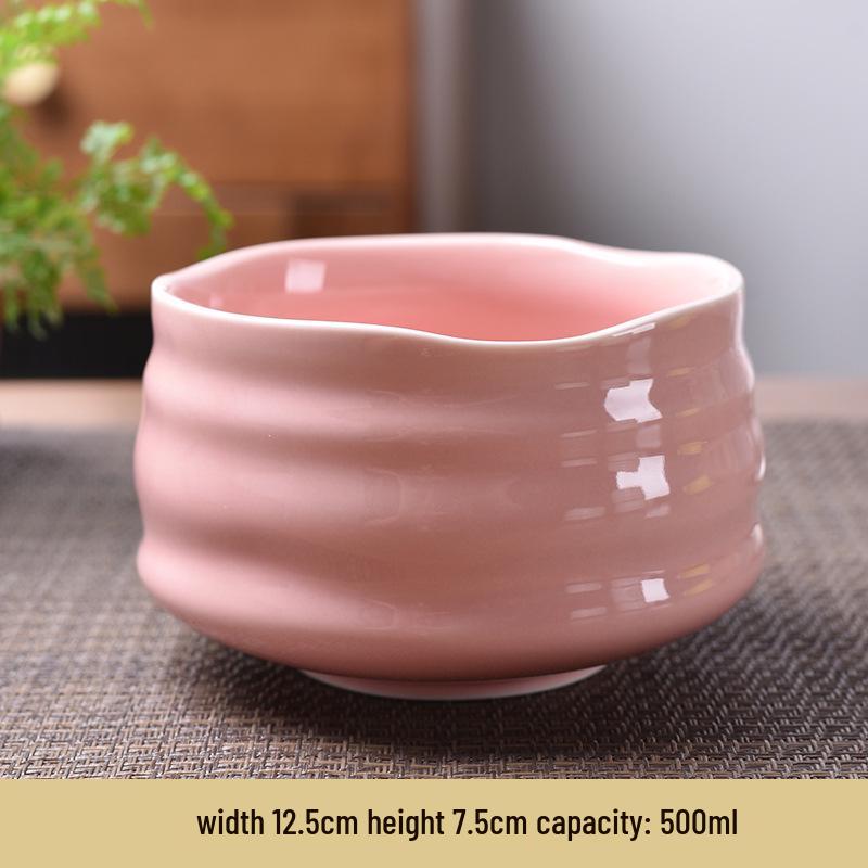 Японский чайный сервиз матча: Керамическая чаша, подставка для часена и инструменты в стиле эпохи Сун