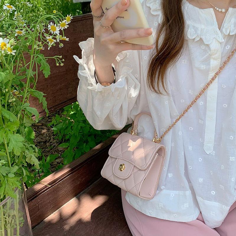 Новая летняя мини-сумка, маленькая квадратная сумка, женская сумка Niche Diamond Chain, универсальная сумка через плечо