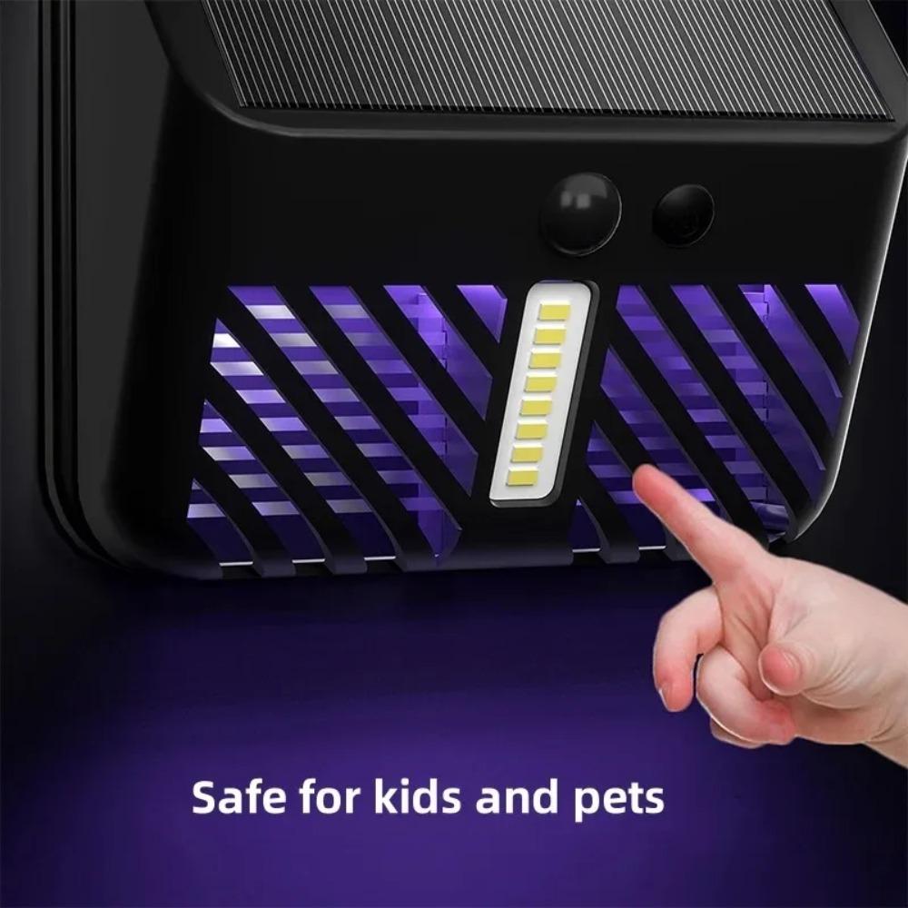 Светодиодная солнечная лампа от комаров, уличная водонепроницаемая лампа высокого напряжения на солнечной энергии, садовая лампа для защиты балкона, репеллент для борьбы с вредителями