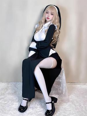 One Pure Pure Performance Культурный фестиваль [SEXYTINE] Сестра, Монахиня, Бой, Косплей, Сексуальность, Хэллоуин, Монахиня, Маскировка, Костюм, Униформа, Часть, Святой,