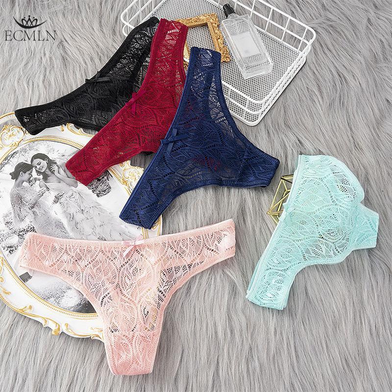 Lace Panties for Women Sexy and Fashion with Leaf Pattern Lace Underwear Pantie Ultra-thin See-through G-string Underwear Thong