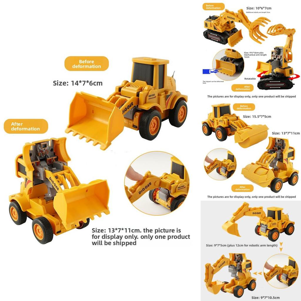 Childrens Inertia Collision Deformation Construction Vehicle Toy For Boys Educational Play