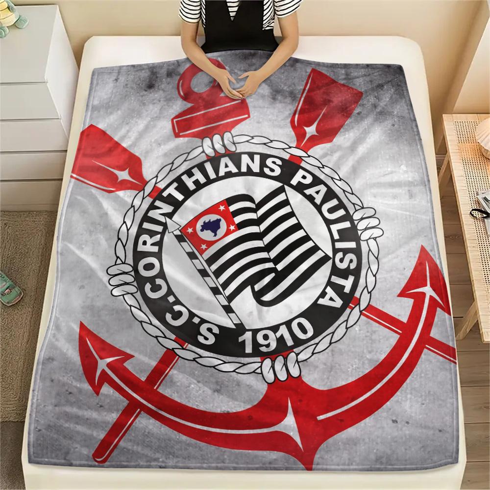 Фланелевое одеяло с принтом Corinthians Paulista, Высококачественное, Удобное для всех сезонов, Декор для дома, Тепло и уют