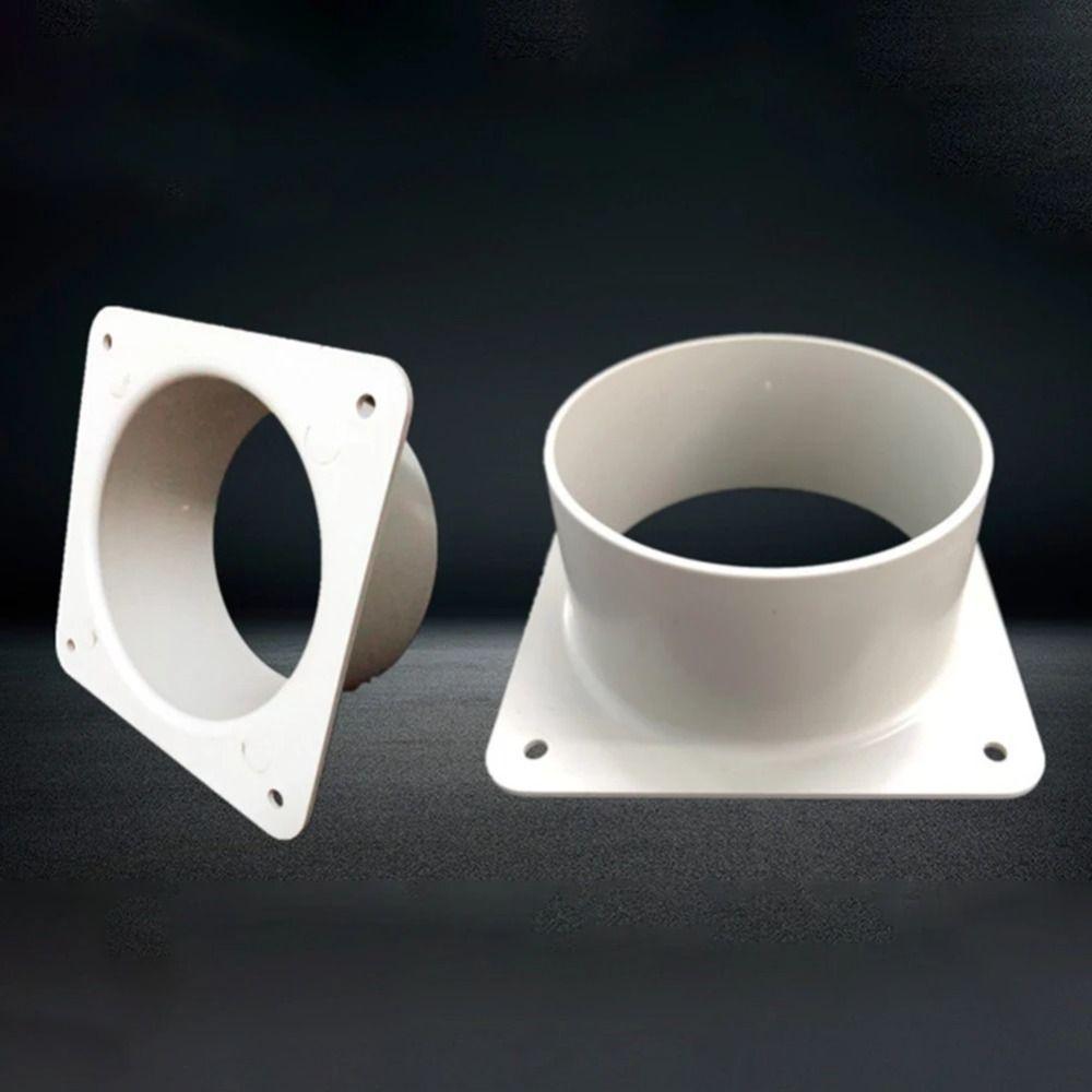 1Pcs New Straight Air Vent Duct Connector Flange Ducting Tools Air Outlet Adapter Easy Installation Plastic Ventilation Pipe