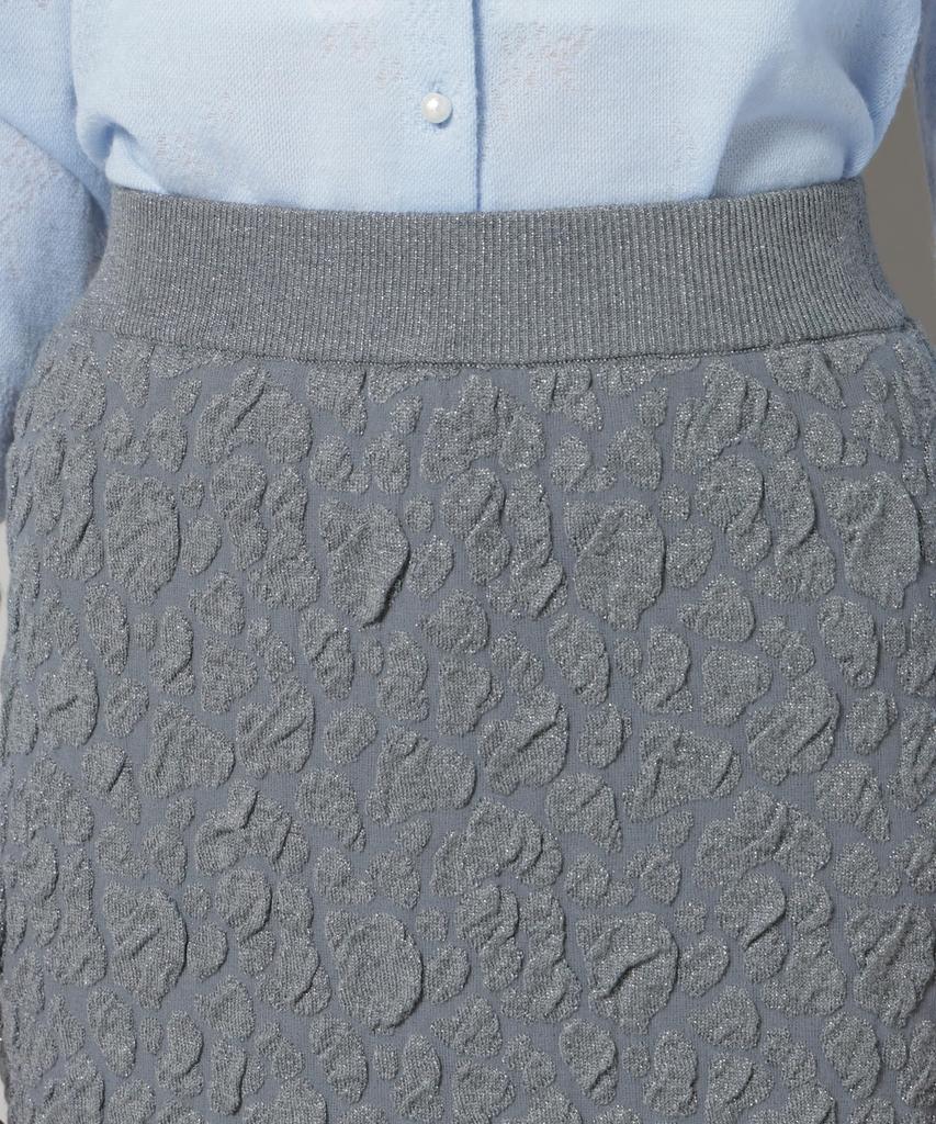 Nano Universe Жаккардовая облегающая юбка размера S для женщин, ламе, 020, серый, 669-5230317