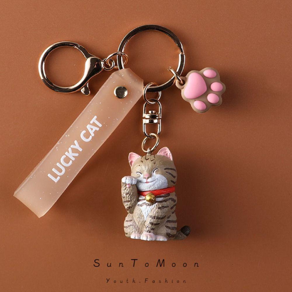 Ювелирный подарок Брелок с кошкой-манеки-нэко Украшение Подвеска в виде кошачьей лапки Креативный кошачий брелок Подарок для пары