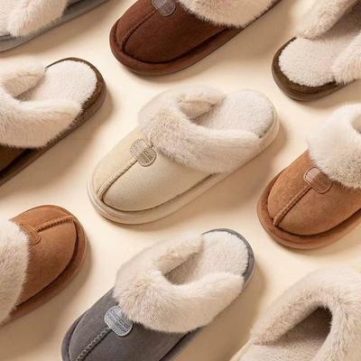 Новые высококачественные хлопковые тапочки женские зимние плюшевые теплые домашние комнатные парные мужские домашние на толстой подошве нескользящие