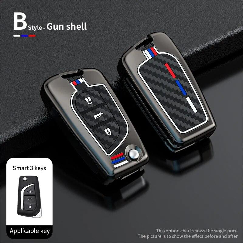 Чехол для дистанционного ключа автомобиля из цинкового сплава, полный держатель для Toyota Auris Corolla Reiz Avensis Verso Yaris Aygo Rav4 Scion TC IM 2015