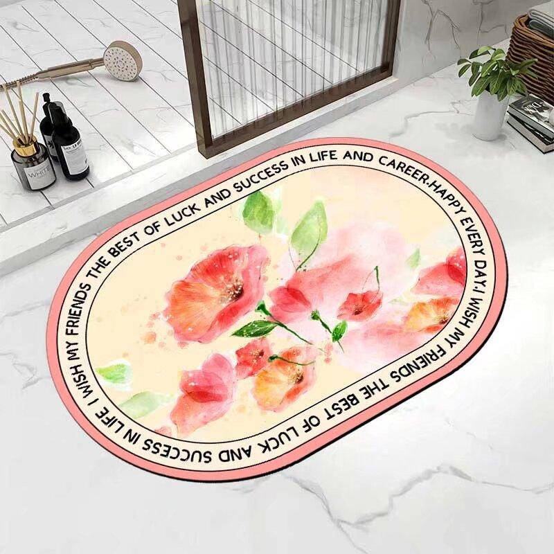 Мягкий абсорбирующий коврик из диатомовой глины, коврик для пола, ванная комната, ванная комната, туалет, кухня, входная дверь, нескользящий коврик для ног, придверный коврик