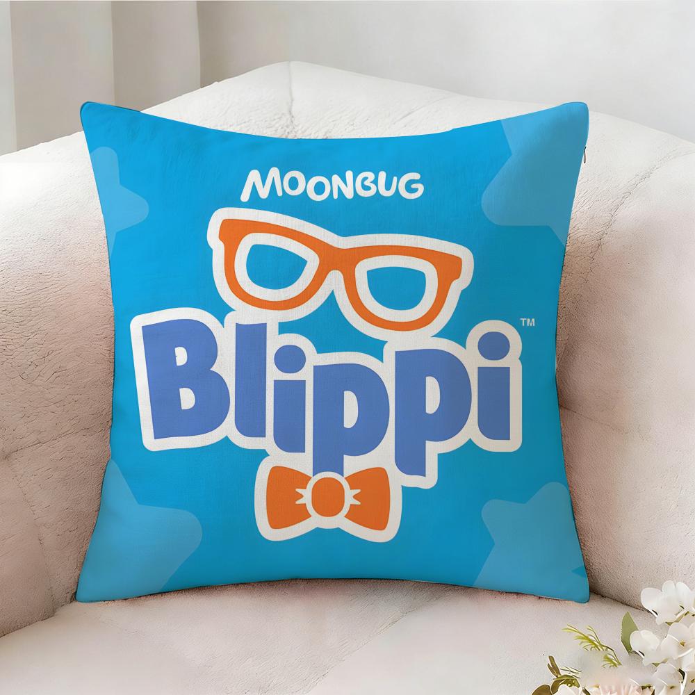 Animation Bblippi WWonders Pillow Case Pillowcase Doublesided Printed Sofa Cushion Bedroom Headboard Pillow