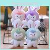 Charming Mini Bunny Plush Toy Cute Rabbit Keychain Bag Accessory For Kids
