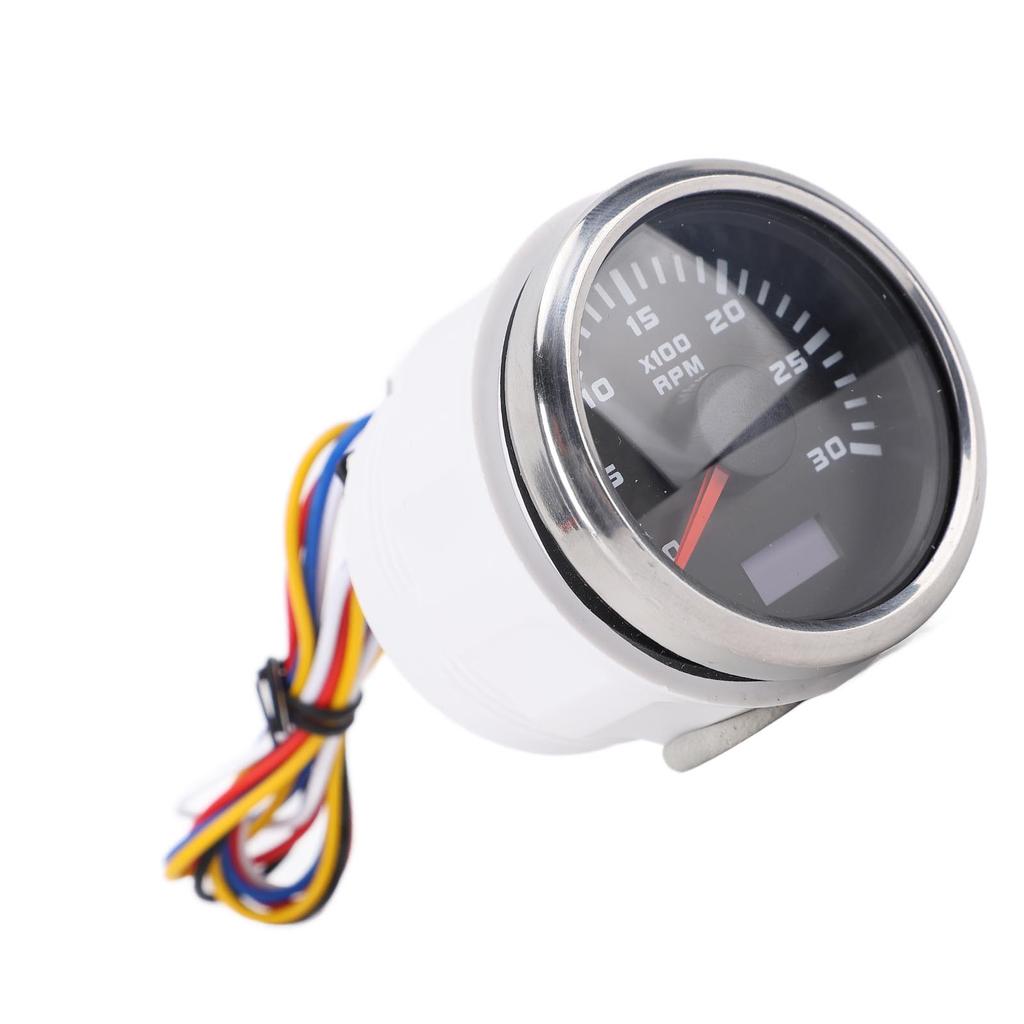 Тахометр 52 мм 3000 об/мин DC 9–32 В 7-цветная подсветка со счетчиком моточасов для грузовика, трактора, автомобиля, лодки