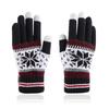 Knitted Snowflake Winter Knitted Gloves Thickened Skiing Gloves Full Finger Mittens  Winter