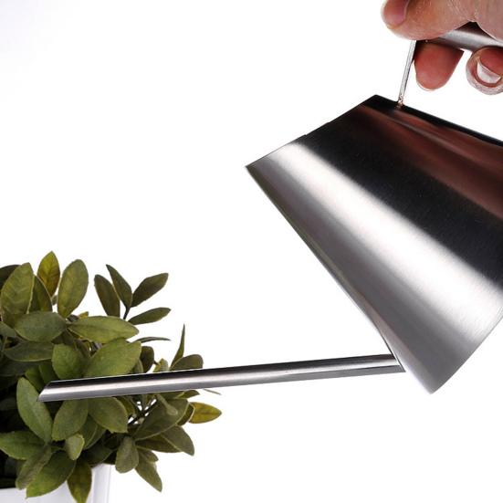 Лейка большой емкости, 900 мл, многоразовая, металлическая, из нержавеющей стали, с длинным носиком, лейка, садовые принадлежности