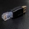 USB A Гнездо F к Ethernet RJ45 Штекер Адаптер для роутера Разъем Розетка Сеть LAN AVE
