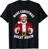 Сделайте Рождество снова великим Xmas Смешные пижамы Трампа Уродливая футболка