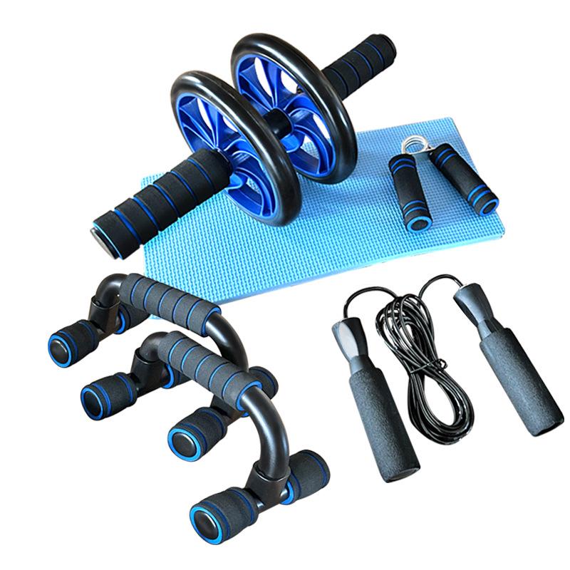 5-Piece Fitness Set: Ab Wheel & Push-Up Bars for Comprehensive Core Training