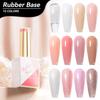 15 мл высокопрочный 12-цветный каучуковый гель-лак для ногтей с эффектом розового цвета, УФ/светодиодный полуперманентный гель-лак для ногтей