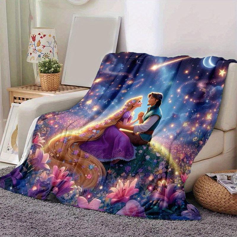 1pc Rapunzel Printing Blanket - Soft, All-Season Throw for Office Blanket, | Personalized Gift with Adorable Cartoon Design