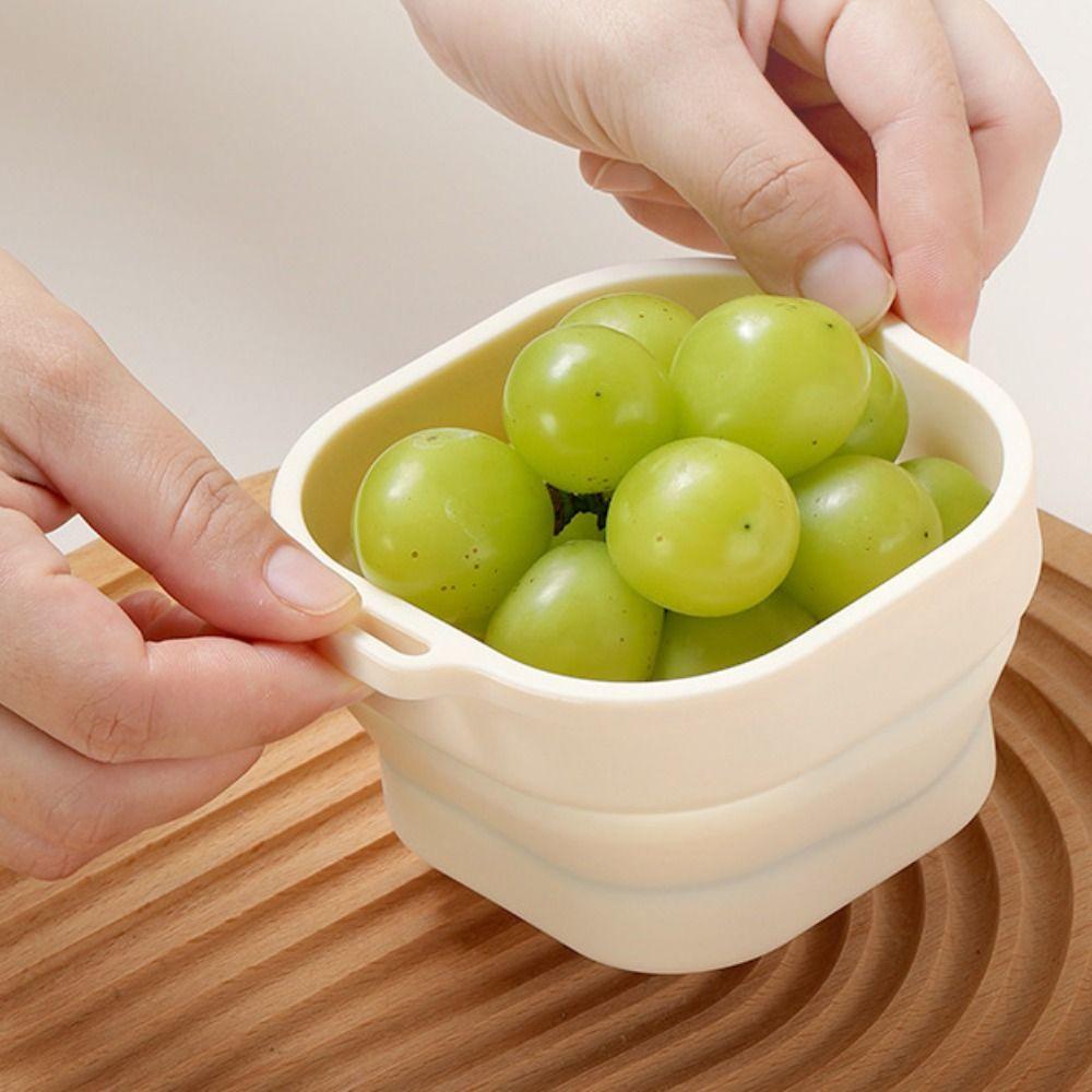 Портативный складной ланч-бокс 400 мл, контейнер для хранения продуктов, большая емкость, походные миски для путешествий