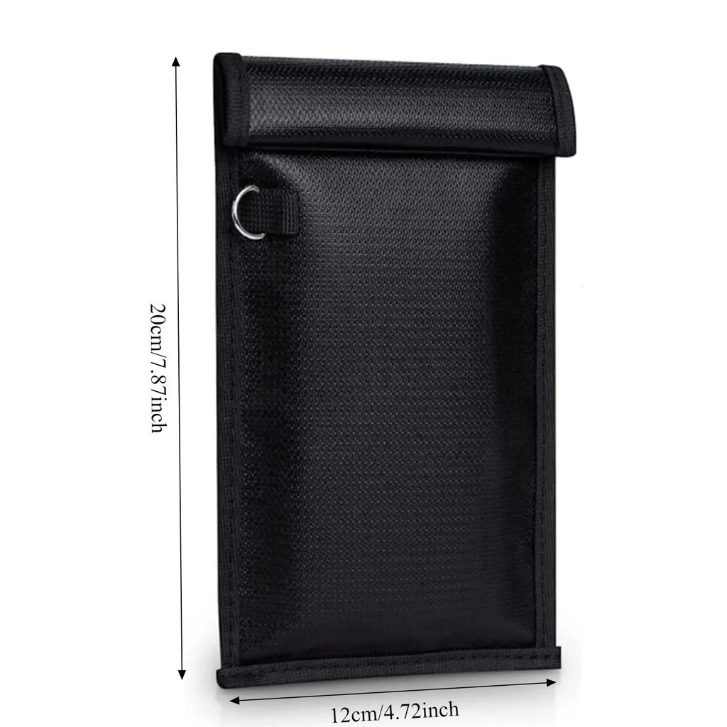 Car Key Signal Shielding Bag RFID Blocking Faraday Pouch Waterproof Fireproof Anti-Theft Protection for Keys Phones Storage
