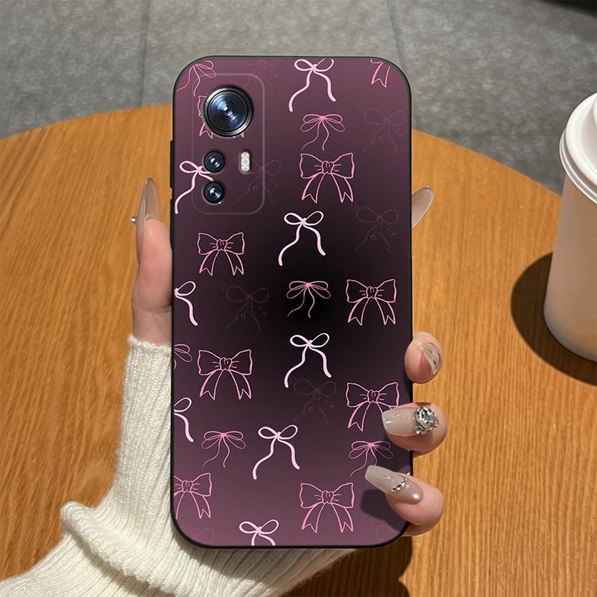 For Xiaomi 12 12T 12S Pro 12S Ultra 12X 5G Phone Case Colorful Floral Soft Matte Silicone Back Cover Anti Fingerprint Protector