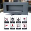 Wall Mounted Bioethanol Fireplace DELTA FLAT Black TÜV