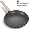 KOCH SYSTEME CS Сковорода с антипригарным покрытием 8 дюймов с бакелитовой ручкой, мраморное покрытие с рисунком на внутренней части дна, совместимая со всеми плитами