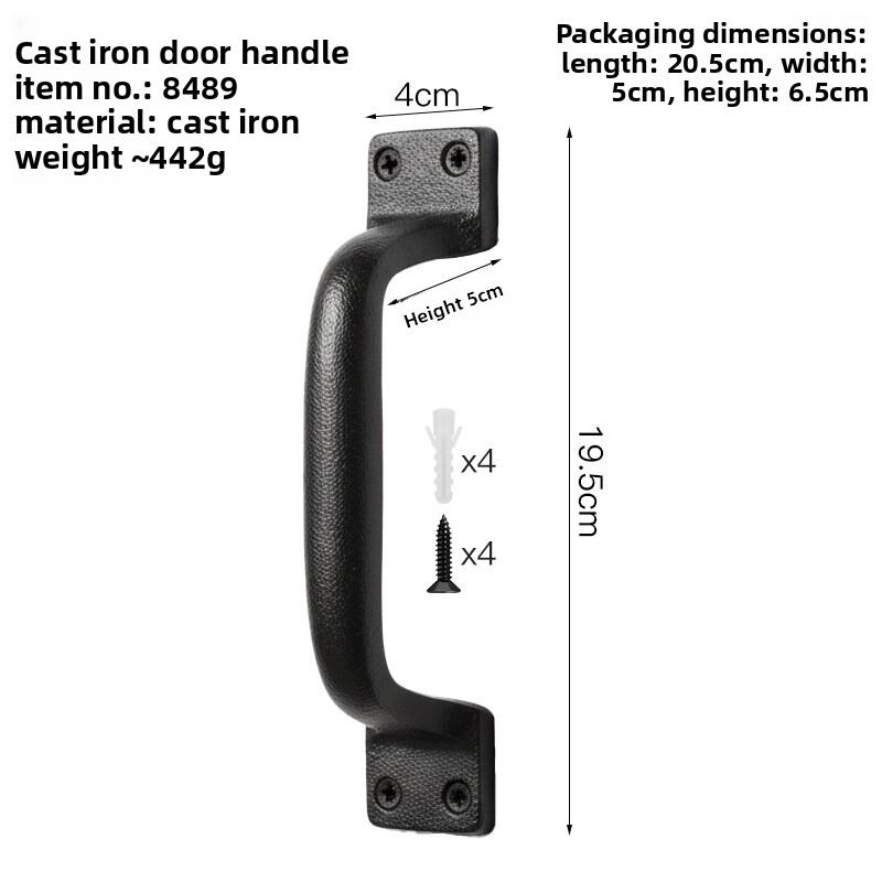 Vintage Cast Iron Door Handle Wall Decoration Simple Handle Old Bungalow Wardrobe Cabinet Door Handle Accessories