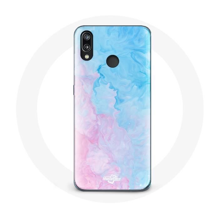 Coque pour Huawei P20 Lite Fond rose bleu