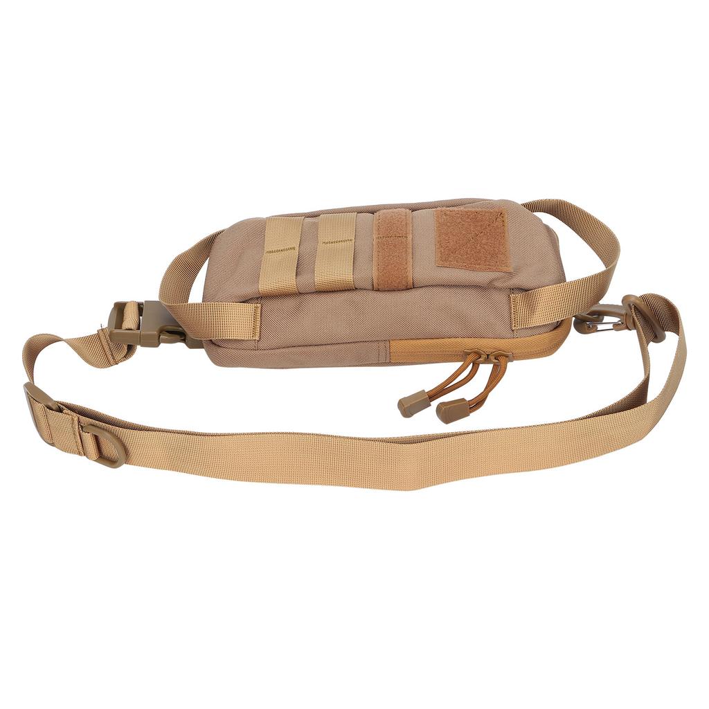 MultiFunctional Military DualPurpose Chest Waist Bag Nylon Material Waterproof Bag(Tan )