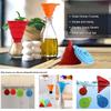 4Pcs Mini Silicone Funnel Retractable Design Collapsible Funnel Foldable Funnel  Beer Dispensing