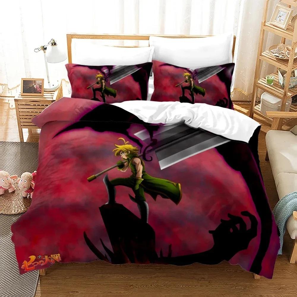 The Seven Deadly Sins Bedding Set Single Twin Full Queen King Size Anime Bed Set Teenager Bedroom Duvet Cover Sets Bed Sheet