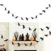 4 м Хэллоуин черная летающая птица бумажная доска ворона тянуть флаг висячий декор дом с привидениями украшения реквизит события вечерние поставки