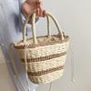 Праздничная пляжная соломенная сумка женская весенне-летняя универсальная сумка большой вместимости плетеная сумка через плечо на одно плечо