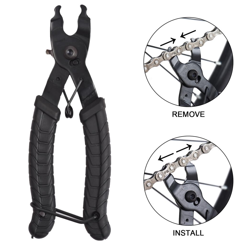 Набор инструментов для велосипеда, плоскогубцы для велосипедных звеньев, инструмент для прерывания цепи, измерительный прибор для проверки цепи с 3 парами волшебных звеньев