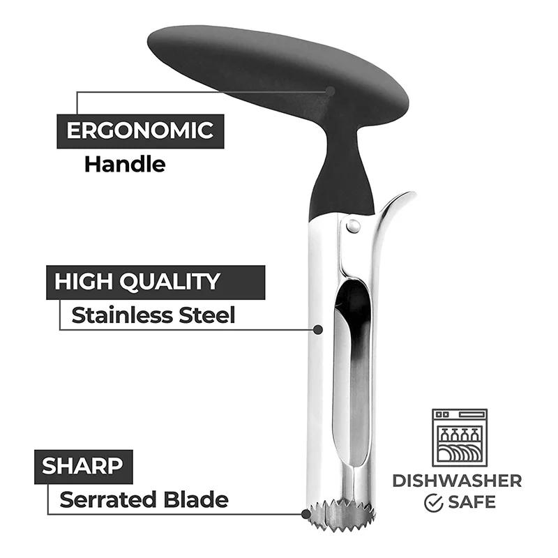 Stainless Steel Fruit Corer Serrated Edge Nonslip Handle For Home Kitchen Baking