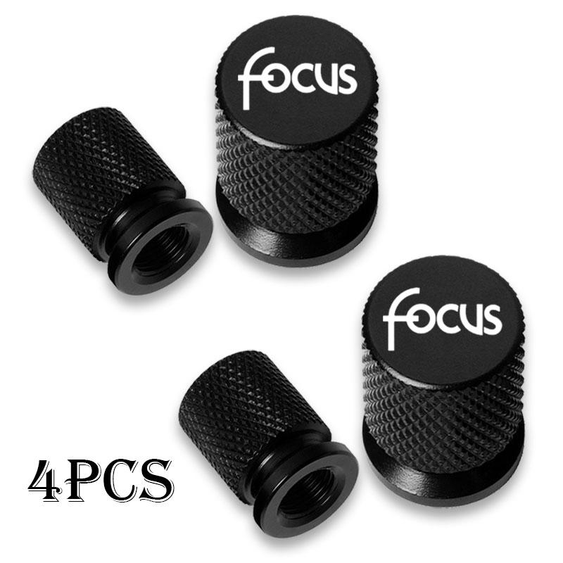 HUHI8 Car Wheel Tire Valve Caps Tyre Stem Covers Airdust Waterproof For Ford Focus Logo MK1 MK2 MK3 MK4 Auto parts 4pcs Auto Badges