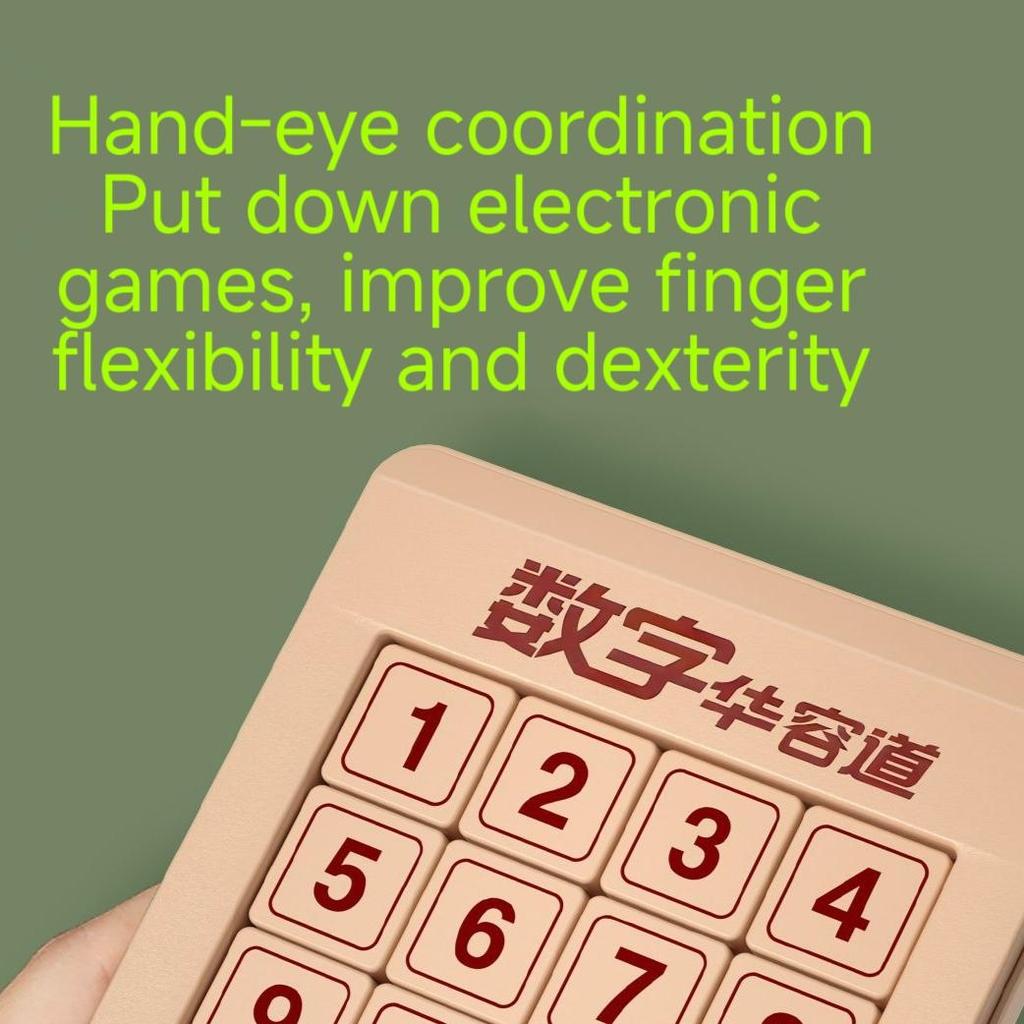 Magnetic Number Huarong Road Sliding Puzzle, 3+ Years Old Kids Educational Brain Teaser Toy, Montessori Number Slide Puzzle for Elementary Students