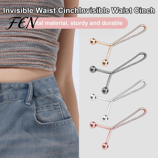 Waist Slimming Buckle 5/10Pcs Tightener for Pants, Reusable Cincher Clip Jeans Adjuster Loose Jeans, No Sewing Trousers Leg Shortening Clamp Alloy